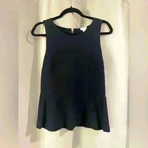 Women’s Navy Blue Sleeveless J.Crew Blouse - Picture 1 of 7